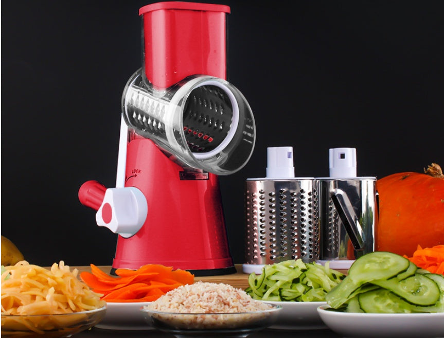 Rotary Mandoline Slicer | Safe Vegetable Cutter, Cheese Grater & Julienne
