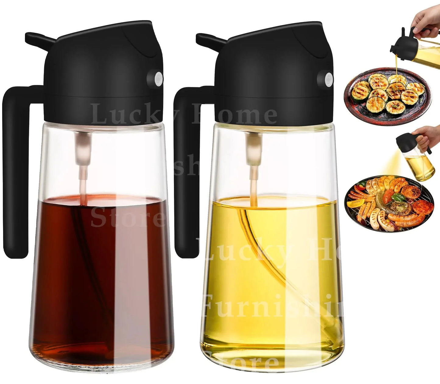 Aesthetic Oil Sprayer 2-in-1 | Healthy Atomizer & Soy Sauce Dispenser