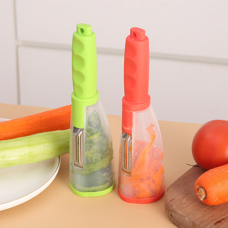 Multifunctional Peeler with Bin | Mess-Free Slicer & Shredder Kitchen Tool