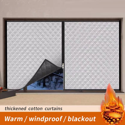 Winter Insulated Bubble Wrap Curtains – Double-Layer, Zippered for Wind & Cold