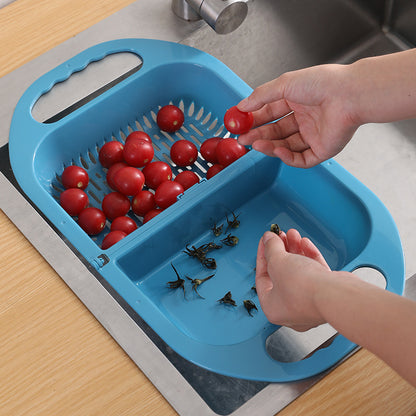 Viral Folding Sink Colander | Space-Saving Fruit & Vegetable Drain Basket