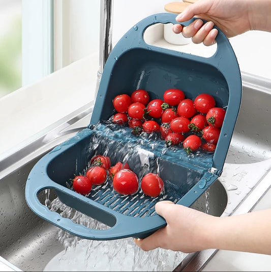 Viral Folding Sink Colander | Space-Saving Fruit & Vegetable Drain Basket