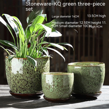 Elegant Ceramic Chinese Style Flower Pot Set