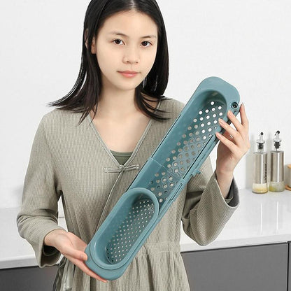 Adjustable Telescopic Sink Rack | Space-Saving Soap Sponge Drainer Gadget