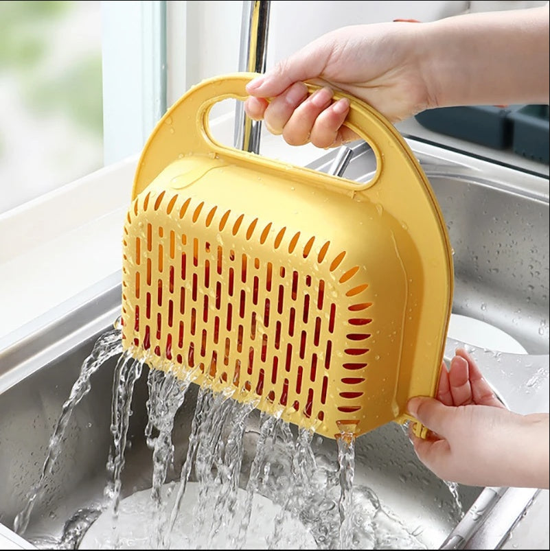 Viral Folding Sink Colander | Space-Saving Fruit & Vegetable Drain Basket