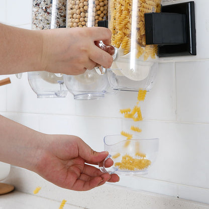 3-Container Cereal Dispenser | Triple Dry Food Organizer & Portion Control