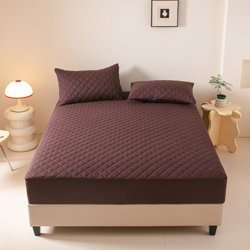 Waterproof Solid Color Fitted Sheet