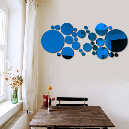 3D Acrylic Mirror Circle Wall Stickers