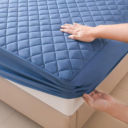 Waterproof Solid Color Fitted Sheet