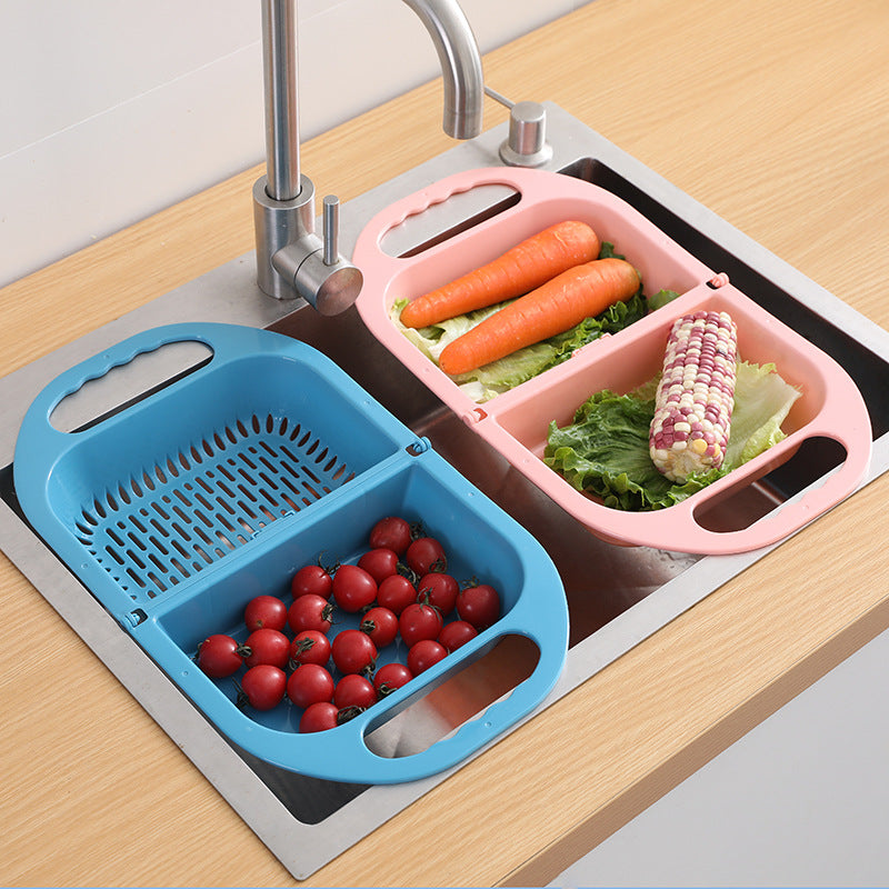Viral Folding Sink Colander | Space-Saving Fruit & Vegetable Drain Basket