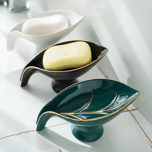 Ceramic Leaf Shape Soap Holder
