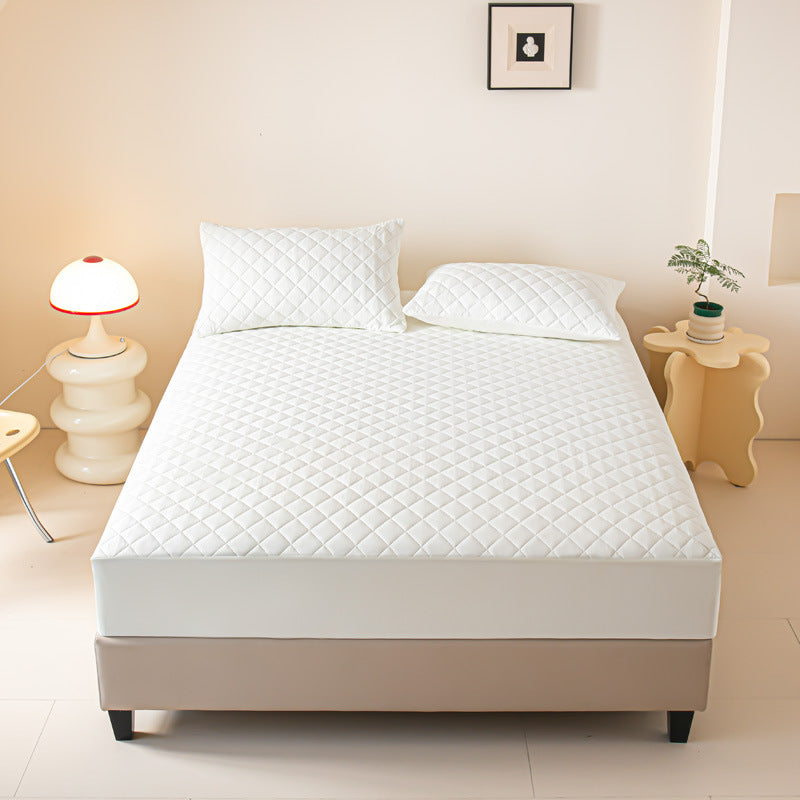 Waterproof Solid Color Fitted Sheet