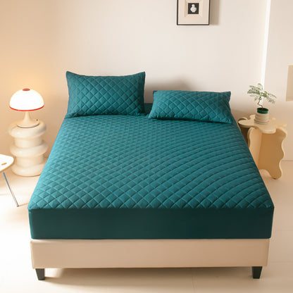 Waterproof Solid Color Fitted Sheet