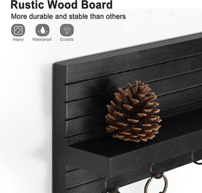 Aesthetic Wooden 2 Tier Storage Shelf | Hallway Entryway Organizer Rack