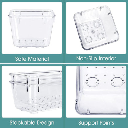 Clear Acrylic Storage Box Set | Desktop Organizer for Office & Home Organization