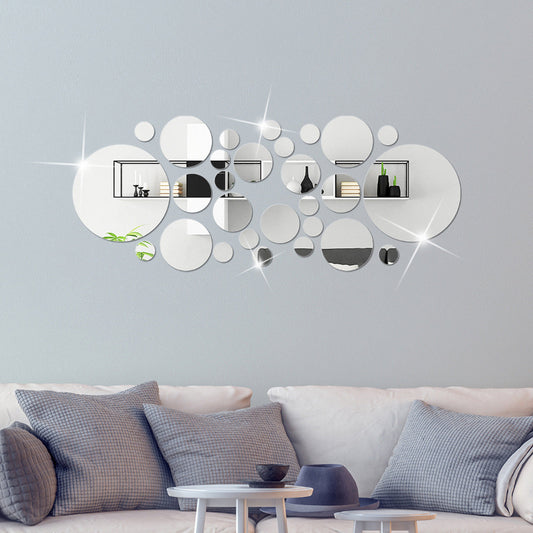 3D Acrylic Mirror Circle Wall Stickers