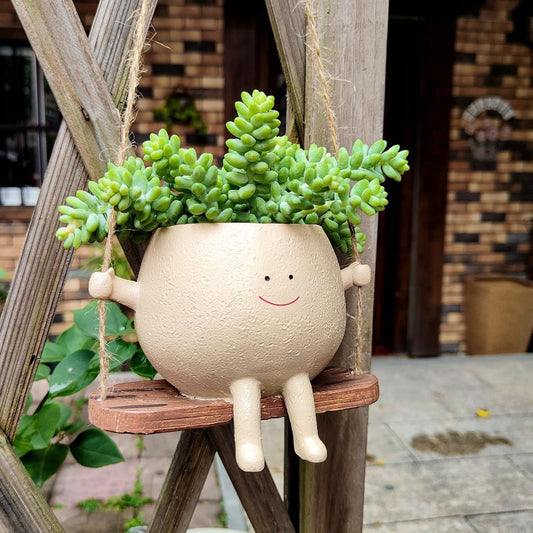 Face Flowerpot Hanging Head Flowerpot