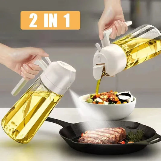Aesthetic Glass Oil Sprayer 2-in-1 | Healthy Atomizer & Soy Sauce Dispenser