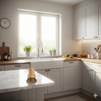 Short Handle Round Dish Brush