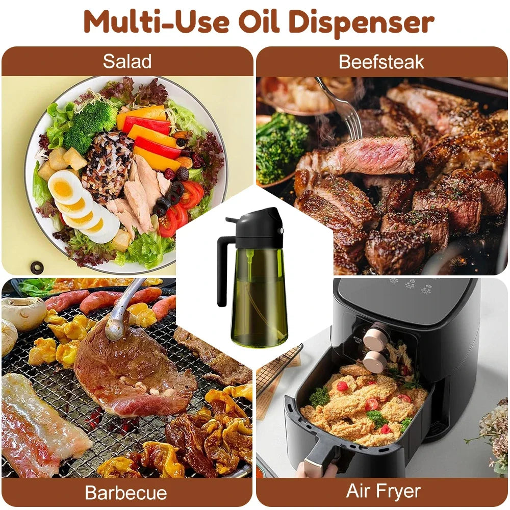 470ML/16oz Light-Blocking Dark Glass Oil Sprayer