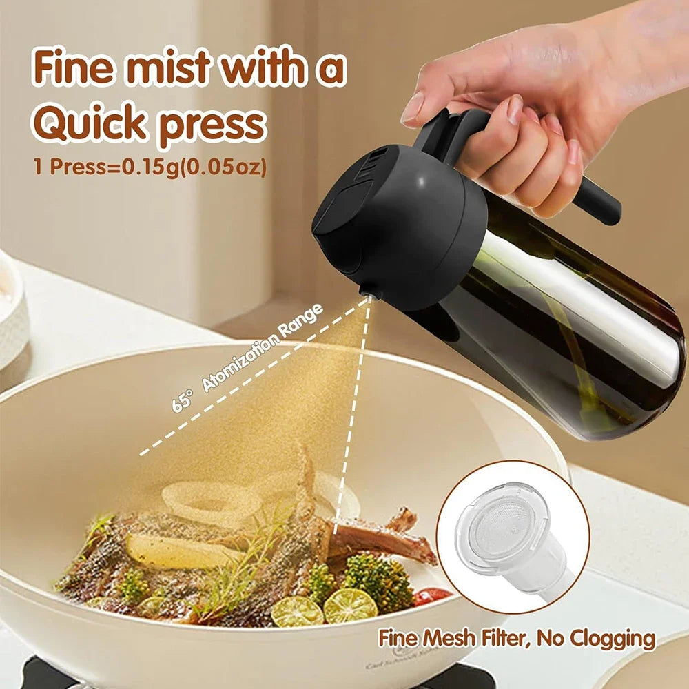 470ML/16oz Light-Blocking Dark Glass Oil Sprayer