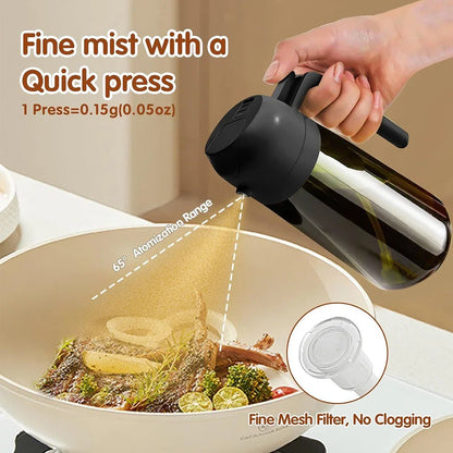470ML/16oz Light-Blocking Dark Glass Oil Sprayer