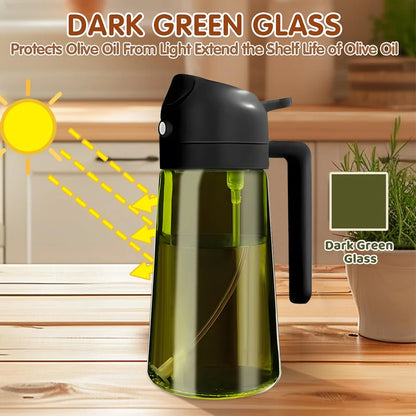 470ML/16oz Light-Blocking Dark Glass Oil Sprayer