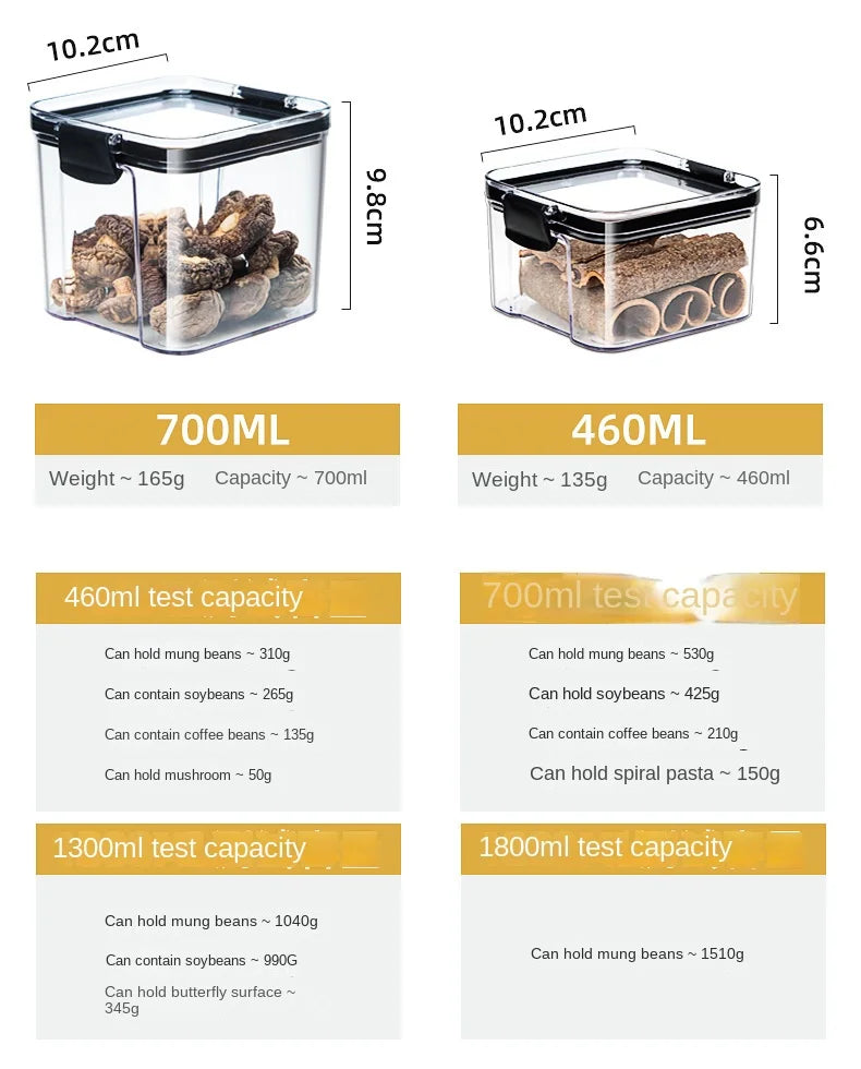 Sealed Jars Kitchen Grain Storage Organizer