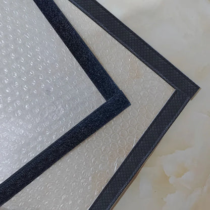 Winter Insulated Bubble Wrap Curtains – Double-Layer, Zippered for Wind & Cold