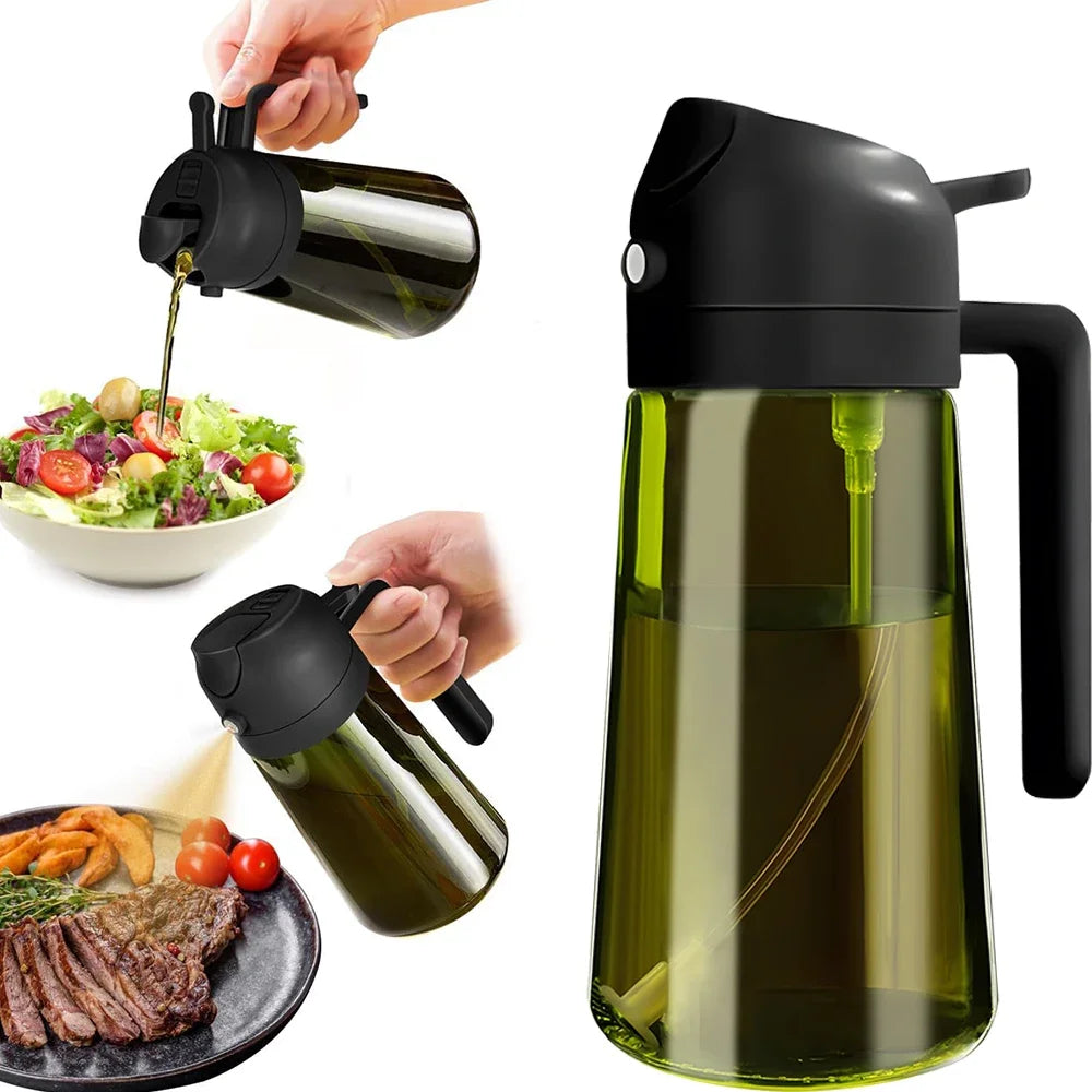470ML/16oz Light-Blocking Dark Glass Oil Sprayer