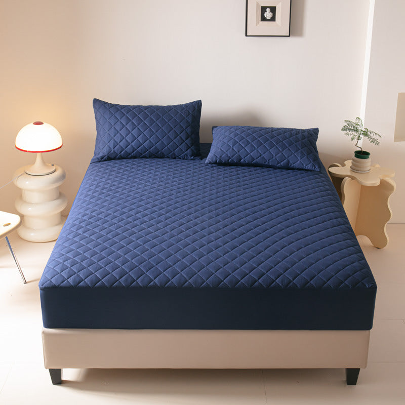 Waterproof Solid Color Fitted Sheet