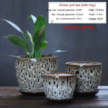 Elegant Ceramic Chinese Style Flower Pot Set