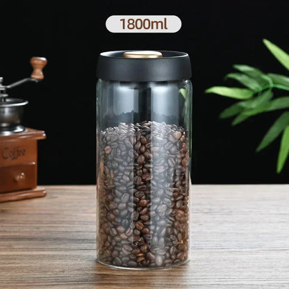 Vacuum Sealed Glass Kitchen Storage Jar Set