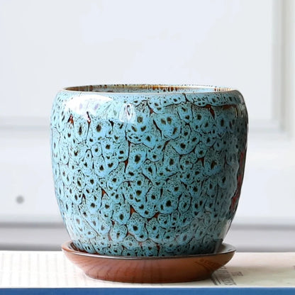 Elegant Ceramic Chinese Style Flower Pot Set