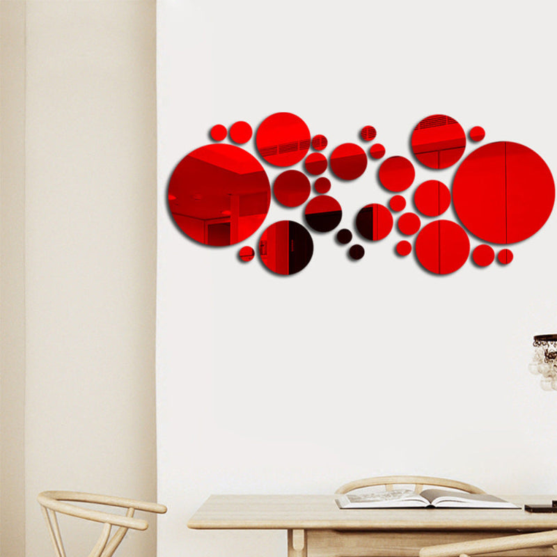 3D Acrylic Mirror Circle Wall Stickers