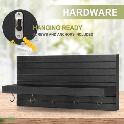 Aesthetic Wooden 2 Tier Storage Shelf | Hallway Entryway Organizer Rack