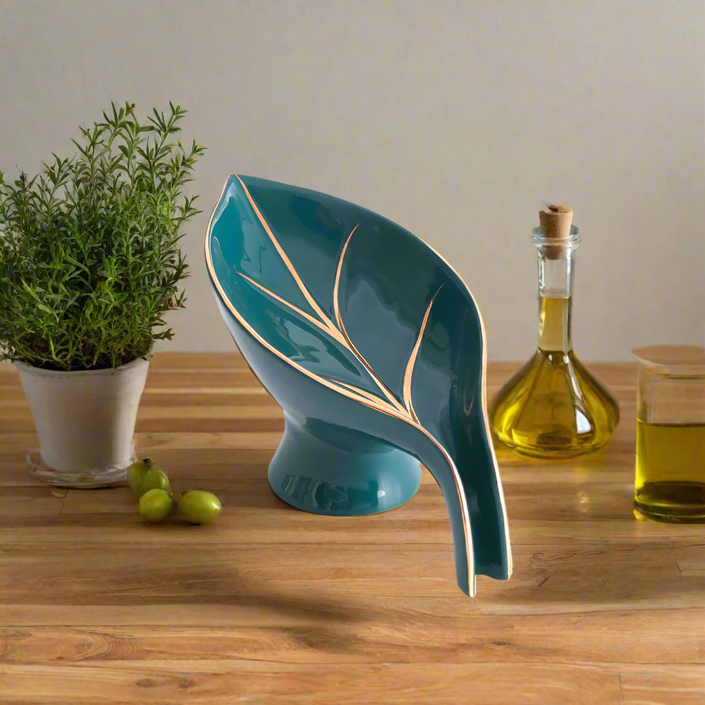 Ceramic Leaf Shape Soap Holder
