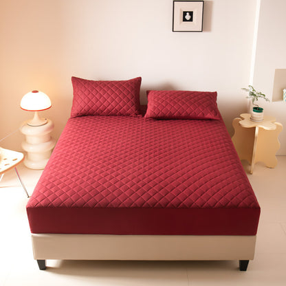 Waterproof Solid Color Fitted Sheet