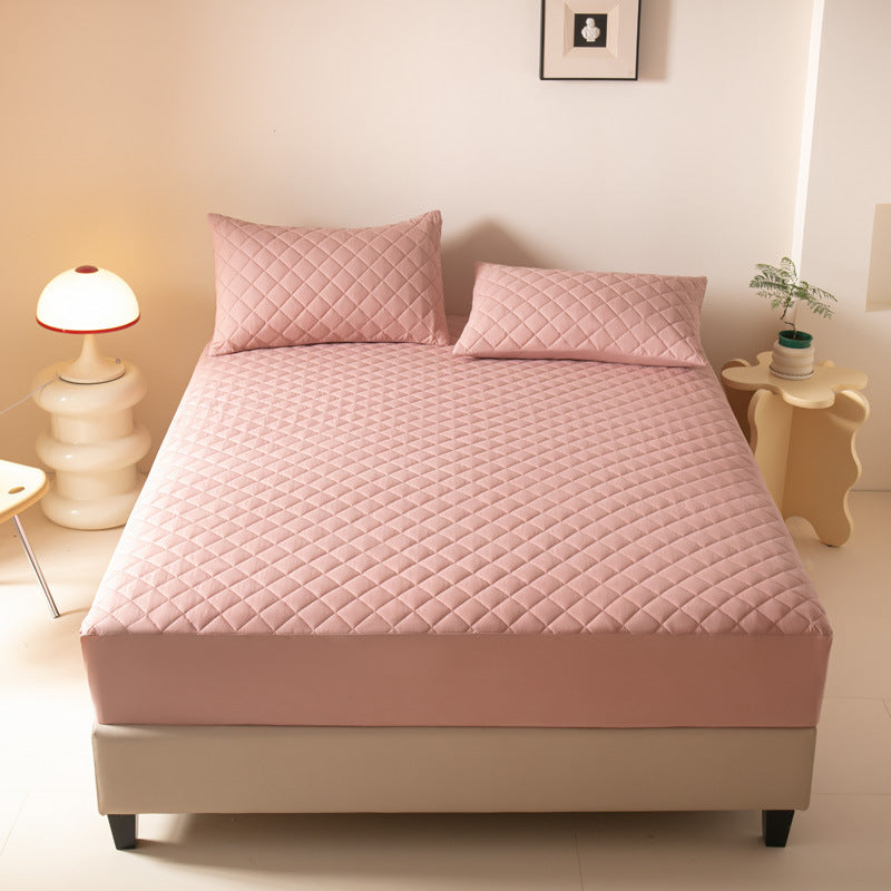 Waterproof Solid Color Fitted Sheet