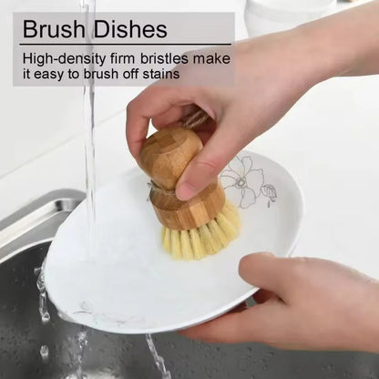 Short Handle Round Dish Brush